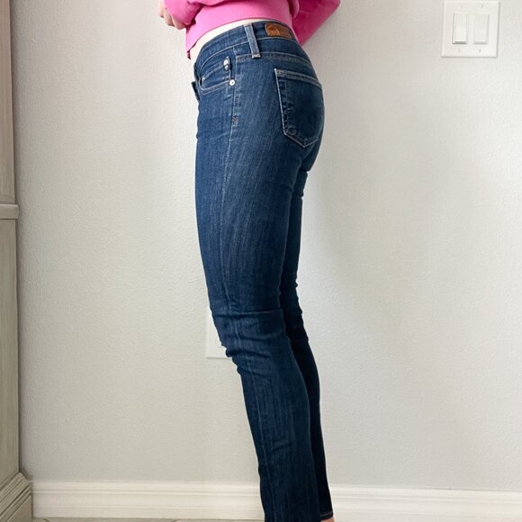 AG Adriano Goldschmied "The Stilt" Cigarette Dark Denim Skinny Jeans - Picture 7 of 8